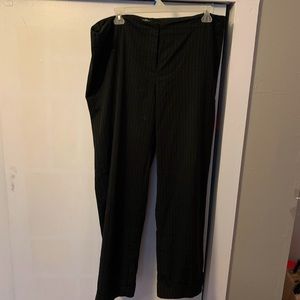 Black Wide Leg cuff bottom dress pants